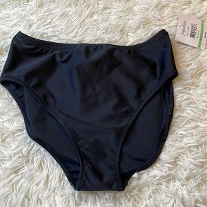 NWT! Relativity Black High Waisted Bikini Bottoms 8